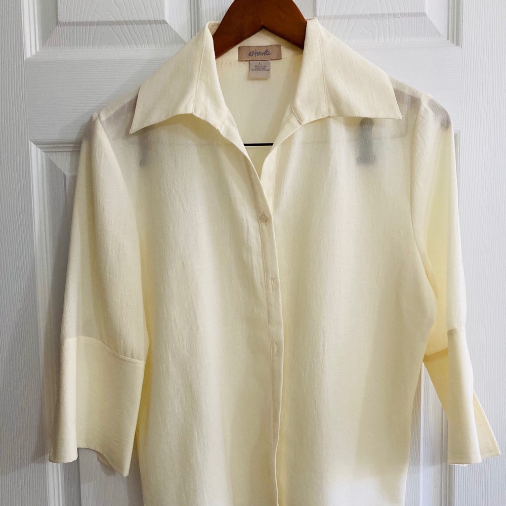 Women’s Business Blouse Light Yellow